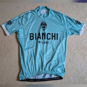 Bianchi Milano Men's Cycling Jersey Size XL Made In Italy